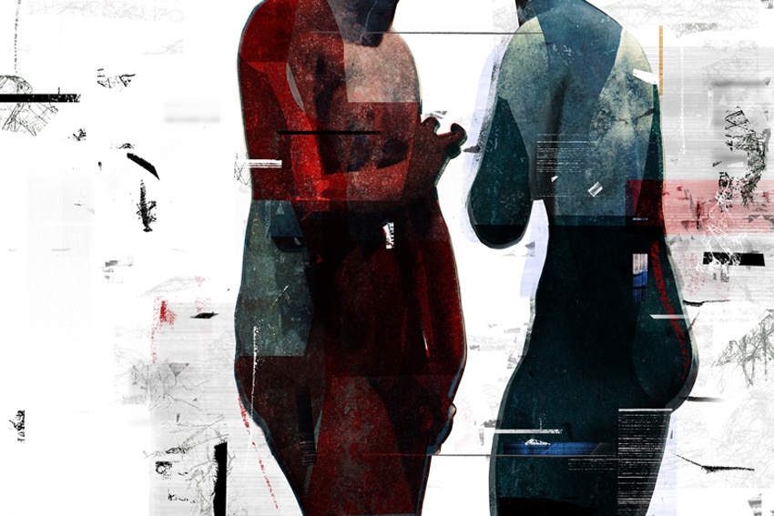 Natalia Romaniuk - Być człowiekiem to znaczy udawać człowieka 1 (grafika, druk pidmentowy)