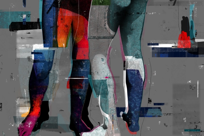 Natalia Romaniuk - Być człowiekiem to znaczy udawać człowieka 12 (grafika, druk pidmentowy)