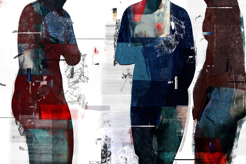 Natalia Romaniuk - Być człowiekiem to znaczy udawać człowieka 2 (grafika, druk pidmentowy)