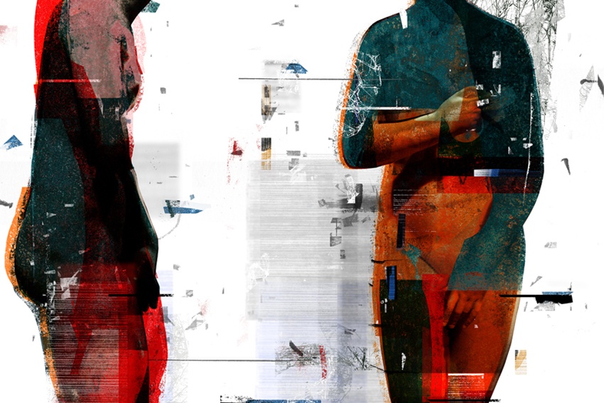 Natalia Romaniuk - Być człowiekiem to znaczy udawać człowieka 3 (grafika, druk pidmentowy)