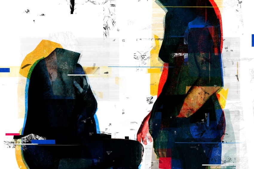 Natalia Romaniuk - Być człowiekiem to znaczy udawać człowieka 9 (grafika, druk pidmentowy)