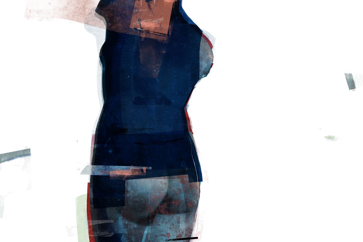 Natalia Romaniuk - Dekonstrukcja tożsamości 1 (grafika, druk pidmentowy)